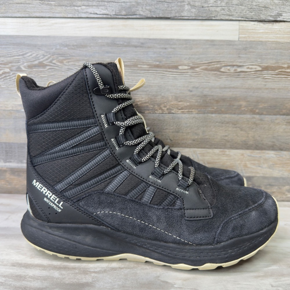 Merrell‎ Bravada Women Size 10.5 Waterproof Hiking Sneaker Boots Black J037772W